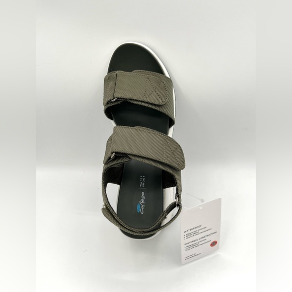 Aqua College Mara Slingback Sporty Wedge Olive Textile Women's Sandals Size 8.5M - Picture 8 of 12